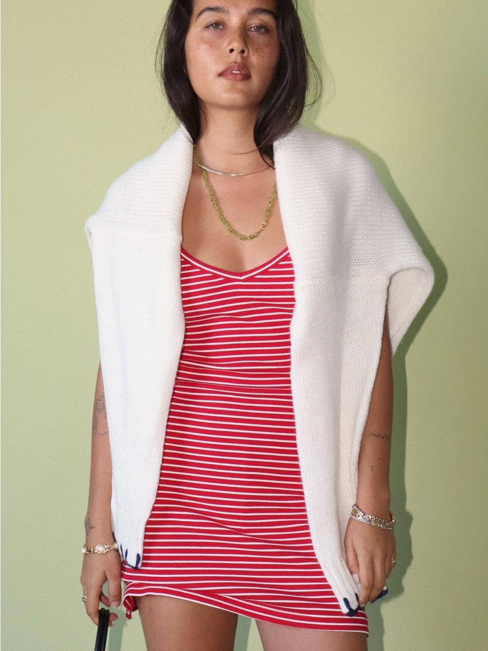 ⛵️Bailey Rose White Sailboat Stitching Sweater S - Picture 3 of 4